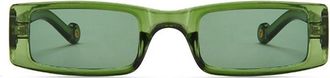Generic Square Men Commuter Sunglasses Outdoor Sports Women Driving Sun Glasses(Green)