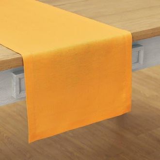 Solino Home Linen Table Runner for Dining Table, Holiday and Everyday Table Decor - Fete in Tangerine Yellow at Nordstrom, Size Xx-Small