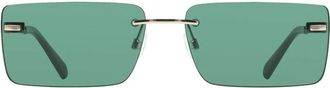 Calvin Klein Metalen Zonnebril - Dames - Zonnebrillen - Groen - ONE Size - Accessoires