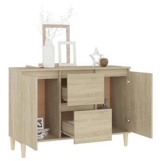 Berkfield Home Sideboard Sonoma Oak 103.5x35x70 cm Engineered Wood in Light Beige