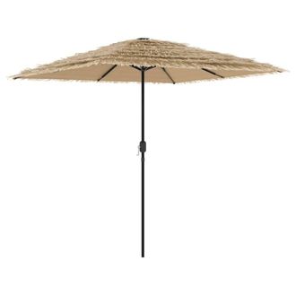 Berkfield Home Garden Parasol with Steel Pole Brown 248x248x248 cm in Light Brown | Size: 248 x 248 x 248 cm