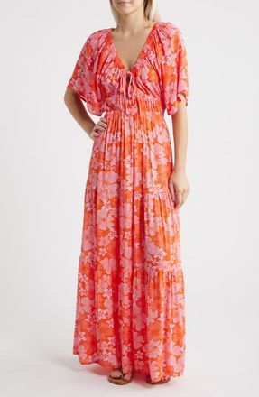 Rip Curl Aloha State Maxi Dress in Red at Nordstrom, Size X-Large