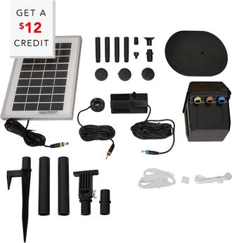 Sunnydaze Solar Pump And Panel Kit With Battery Pack And Led With $12 Credit