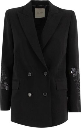 Ermanno Scervino Dames, Jassen, Zwart, Maat: S Leer