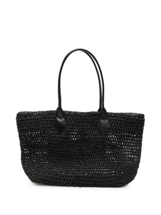 Vivienne Westwood Textured Woven Tote Bag with Embossed Logo