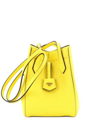 Fendi Origami Leather Mini tote bag - Yellow