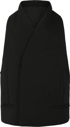 Ferragamo Mens Double Breasted Fitted Vest In Black