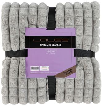 LALEE Hochwertige Kuscheldecke Harmony 150 x 200 cm, Silver