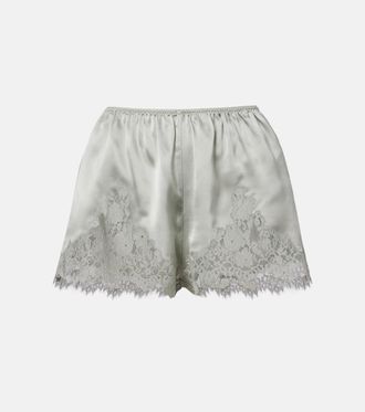 D&ocirc;en Iona lace-trimmed silk shorts