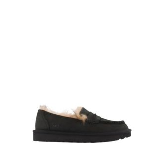 UGG Ellis Nubuck Loafer - Dames - Schoenen - Zwart - Maat: 40 EU Wol