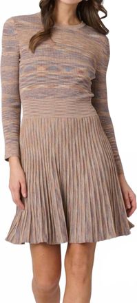 Shoshanna Womens Martha Dress In Tan Slate Blue Burnt Umber