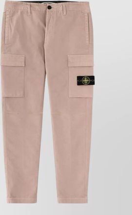 Stone Island cargo trousers logo patch detail