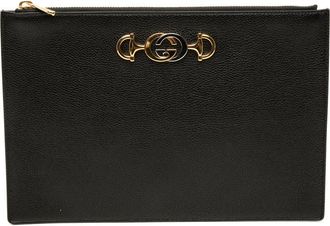 Gucci Pre-owned Gucci Grained Calfskin Zumi Zip Pouch Ladies 1NDAA8AJKI96DN87