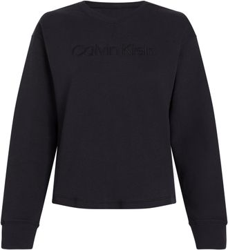Calvin Klein Underwear Sweatshirt RELAXED CREW PULLOVER, Damen, Gr. XL (42/44), schwarz, Sweatware, Obermaterial: 98% Baumwolle, 2% Elasthan, CALVIN KLEIN UNDERWEAR, unifarb
