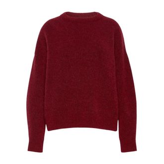 Max Mara Trui met ronde hals - Dames - Ronde hals truien - Rood - XS - Wol - Truien & Vesten