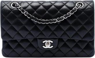 Chanel Pre-owned Vintage Double Flap Shoulder Bag - Dames - Vintage Schoudertas - Zwart - ONE Size - Leer - Vintage