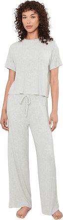 Honeydew Intimates Cloud Modal T-Shirts Pants Set Womens Pajama Sets Heather Grey : LG, Modal/Spandex