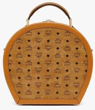 MCM Hat Box in Visetos in Cognac at Nordstrom, Size Medium