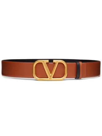 Valentino Garavani Leather Reversible Vlogo Belt