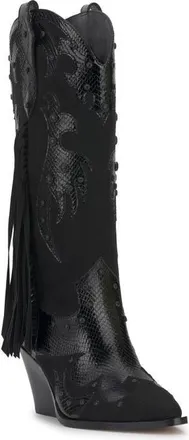 Jessica Simpson Piarin Pointed Toe Western Boot in Black at Nordstrom, Size 8.5