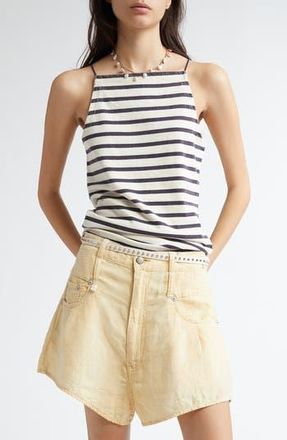 R13 Stripe Square Neck Tank in Navy/ecru Wide Stripe at Nordstrom Rack, Size Medium