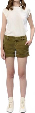 Dear John Denim Hampton Mid Low Rise Shorts In Olive Branch