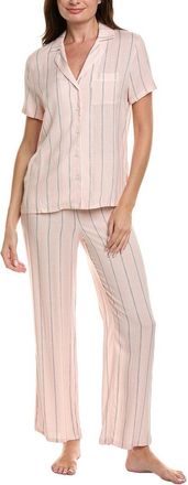 Splendid 2Pc Woven Notch Pajama Pant Set
