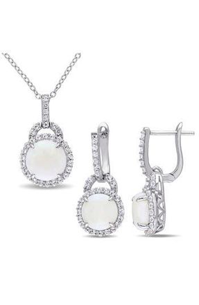 Delmar Opal & White Topaz Pendant Necklace & Drop Earrings Set at Nordstrom Rack