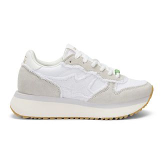 Sun 68 Sneakers, female, White, Size: 11 US Big Stargirl Canvas