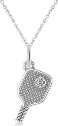 Allurez Womens Pickleball Paddle Pendant Necklace 14K in White Gold at Nordstrom, Size 18