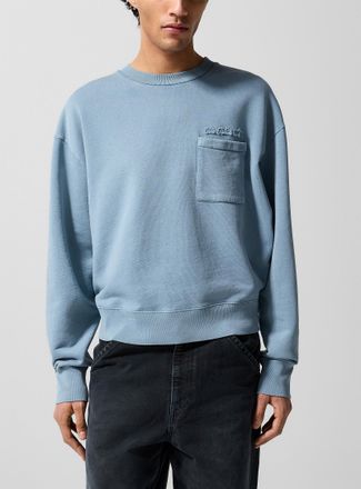 Marni Mens Frayed logo pocket sweatshirt