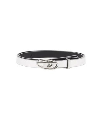 Diesel Silver Logo Buckle Belt