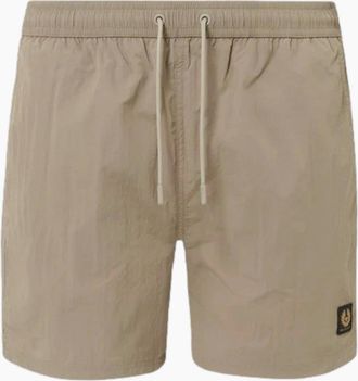 Belstaff Mens Belstaff Clipper Swimshorts Dark Sand - Tan - Size: 32/30/31
