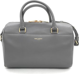 Saint Laurent Yves Saint Laurent Classic Baby Duffle Bag Leather Black Womens 491656 (Pre-Owned)