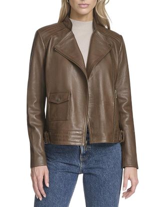 Andrew Marc Frankie Leather Moto Jacket