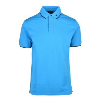 Emporio Armani Polo - Heren - Polos - Blauw - L - Katoen - Tops