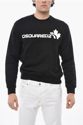 Dsquared2 Brushed Cotton Crew Neck Sweatshirt with Printed Logo size S