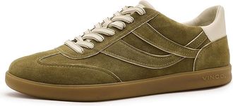 Vince Oasis Edge Paint-W Lace-Up Shoes Womens Shoes Olive Wood/Flax : 6.5 M, Leather/Suede