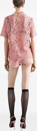 Dolce & Gabbana Corded Lace Blouse - Pink