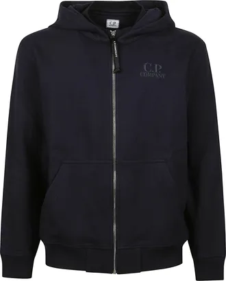 C.P. Company Diagonal Full Zip Cotton Hoodie