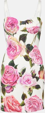 Dolce & Gabbana Abito corto in misto cotone con stampa