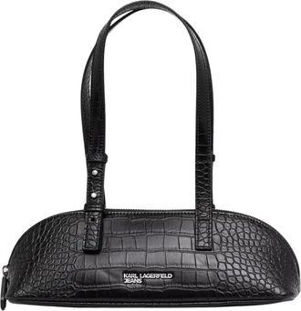 Karl Lagerfeld Baguette Tas - Dames - Schoudertassen - Zwart - ONE Size - Leer - Tassen
