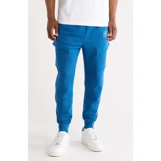 Nike Air Fleece Cargo Sweatpants in Court Blue/Team Crimson at Nordstrom Rack, Size X-Large