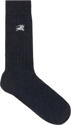 Burberry Calzini con logo ricamato - Blu