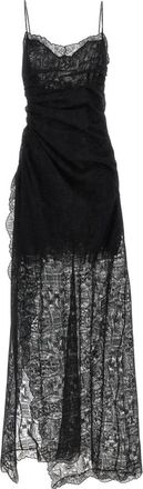 Ermanno Scervino Lange Jurk in Majolica Kant - Dames - Avondkleed - Zwart - S - Kleedjes
