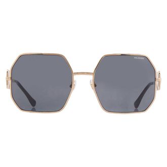 Versace Polar Dark Grey Geometric Ladies Sunglasses VE2248 100281 58
