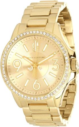 Juicy Couture Womens Jetsetter Gold Tone Round 37mm