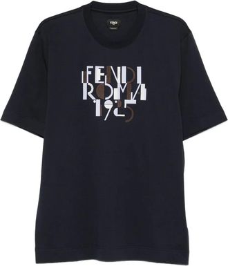 Fendi Fendi Roma 1925-graphic T-shirt - Blue