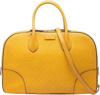 Gucci Pre-owned Weekend Bags, female, Yellow, Size: ONE SIZE Pre-owned Weekend Bag