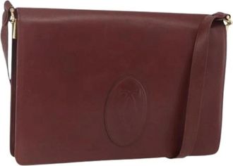 Cartier Pre-owned Cross Body Bags, female, Red, Size: ONE SIZE Pre-owned Leather Shoulder Bag